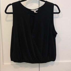 Black sleeveless BCBG top